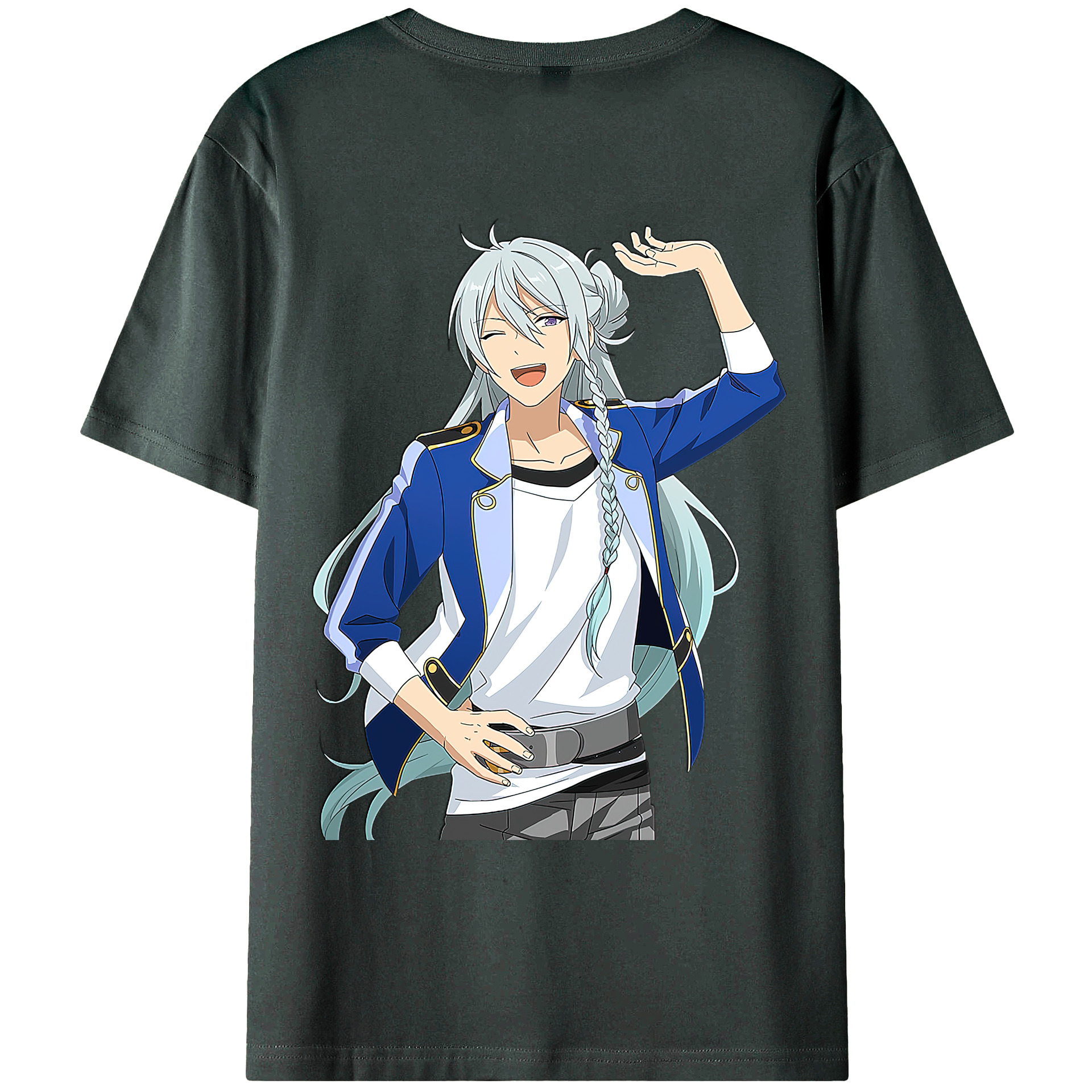 （画像用） あんさんぶるスターズ! Ensemble Stars 綿100％ メンズ半袖Tシャツ（バックプリント） 通気性